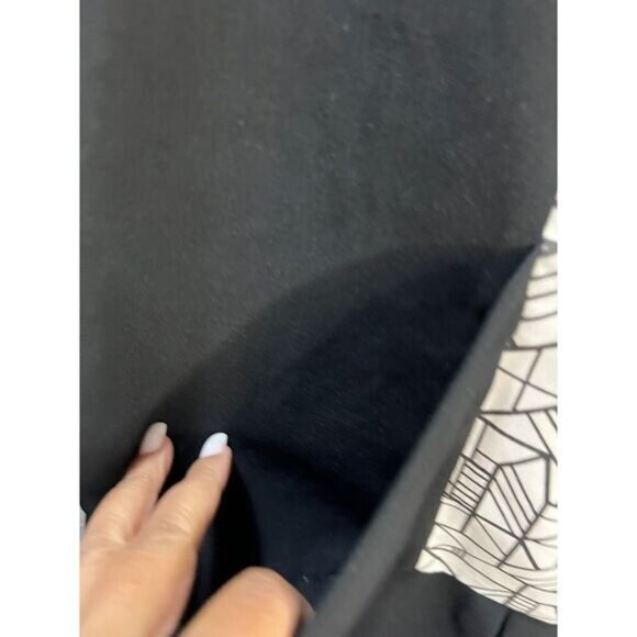 Sleeveless Liquid‎ Knit Dress Geometric Print Large Jonathan Saunders - Picture 5 of 6